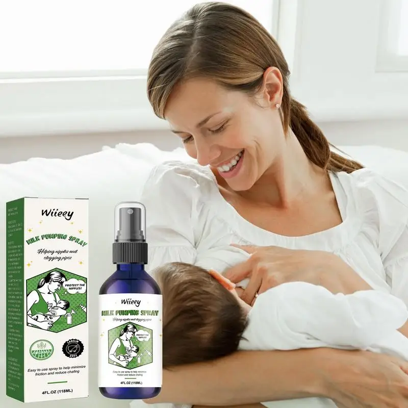 Pumping Spray Breastfeeding Non-Greasy Breast Spray Breastfeeding Supplies Breast Care Plant Oil Repairing Hydrating Spray