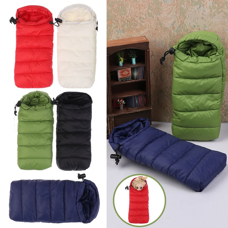 Doll Simulation Sleeping Bag Dollhouse Bedroom Furniture Toys Dollhouse Outdoor Camping Scene Decoration Accessories miniature figurines,miniature ornament,miniature house kit