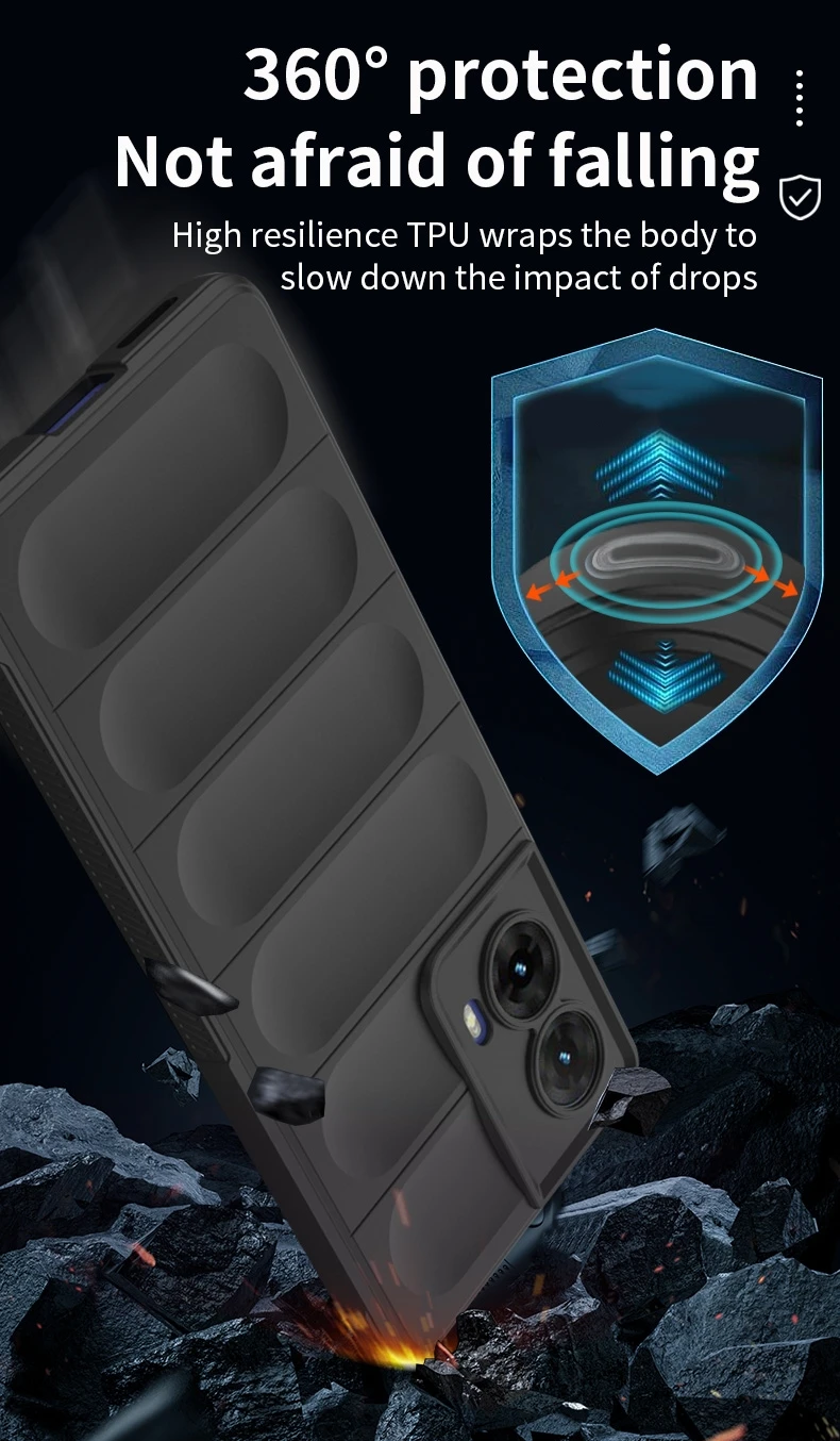 Premium Shockproof Silicone Phone Case with Lens Protection - Stylish Bumper Back Cover