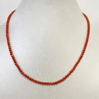 Collier de luxe en corail Orange 3MM pour femmes, petite taille, pierre précieuse, collier d'amour de mariage, bijoux 1