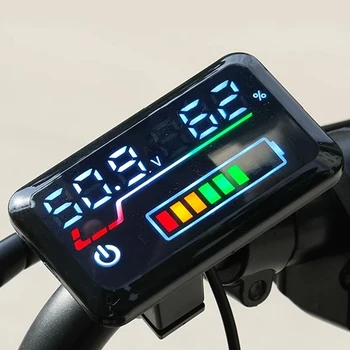 Indicatore Digitale di Batteria 48V 72V per E-Bike, Auto, Moto, Scooter, Display di Precisione della Potenza, Voltmetro Elettrico