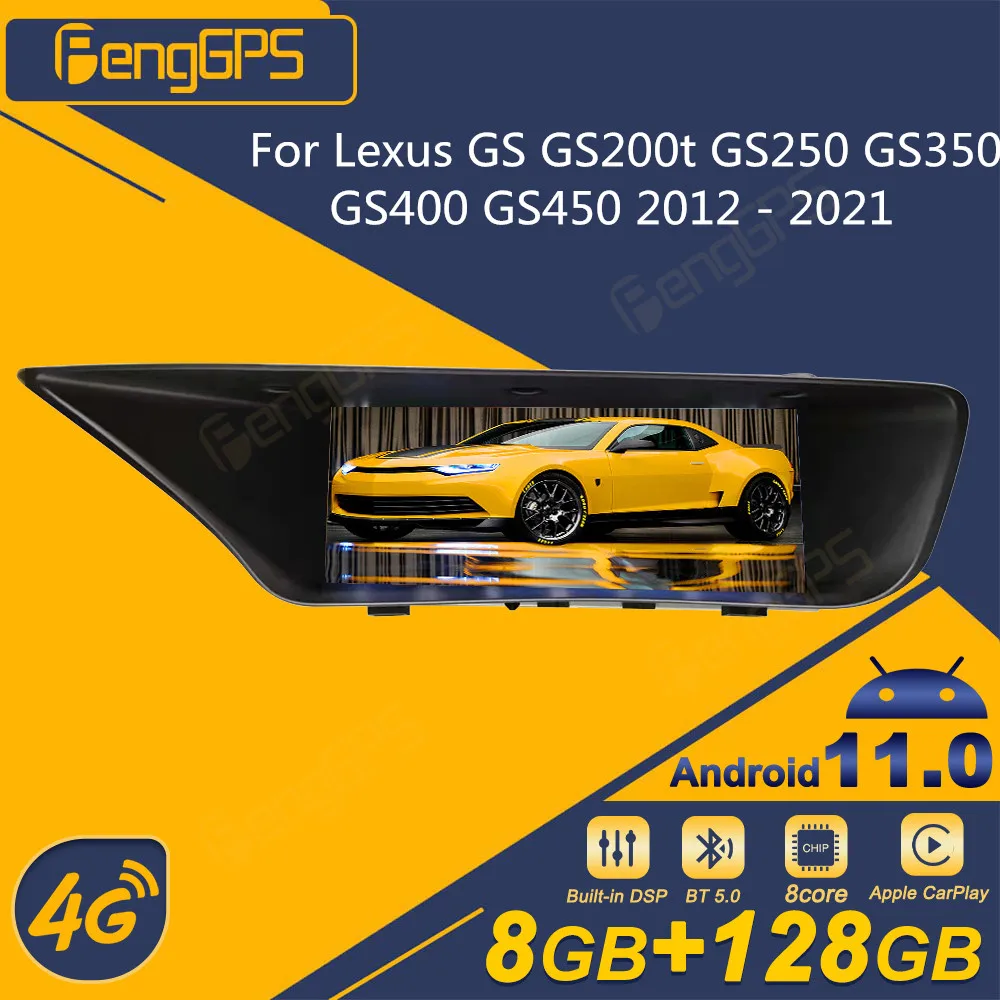 

Автомагнитола для Lexus GS GS200t GS250 GS350 GS400 GS450 2012-2021, Android, экран Tesla, 2Din стереоприемник, Авторадио, мультимедиа