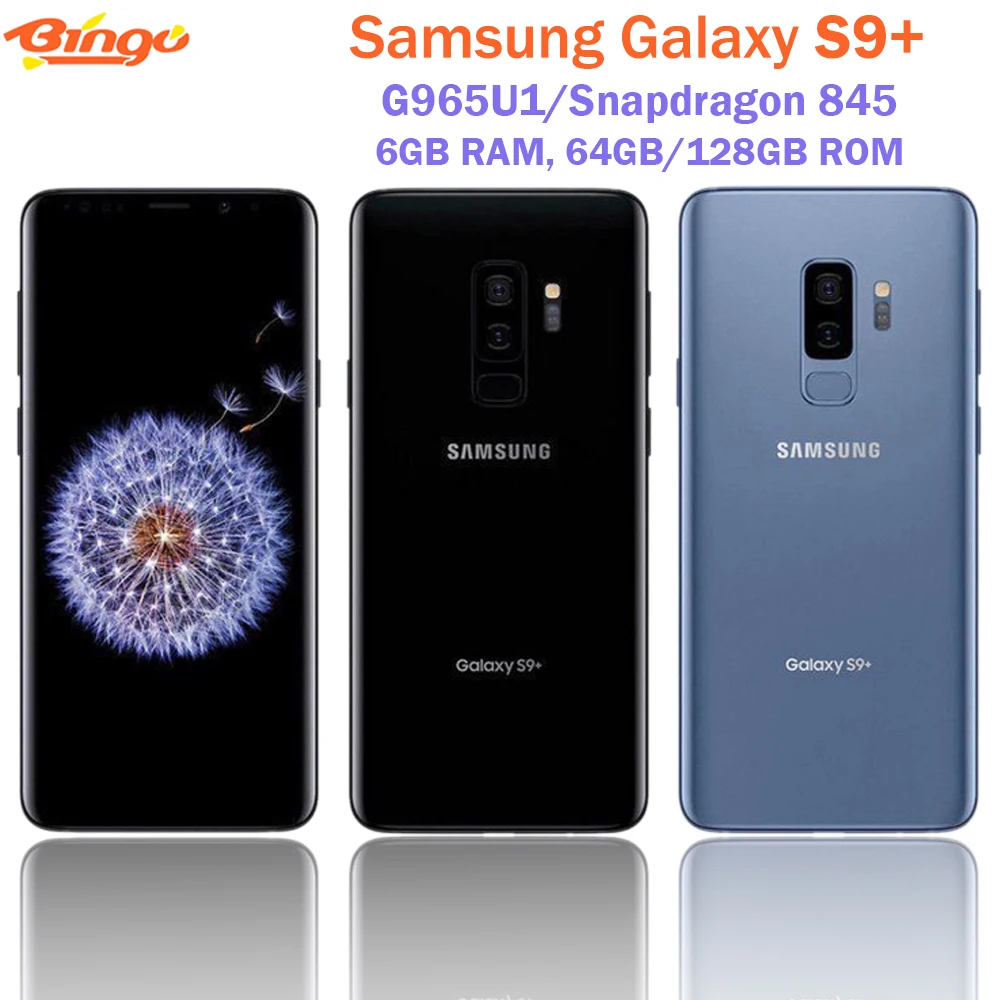 Samsung-Smartphone s9 s9 plus g965U1,ロック解除された4g android,オクタコア,snapdragon  845プロセッサ,6.2インチ画面,デュアル12mp,6GB RAM,64GB/128GB ROM,NFC AliExpress