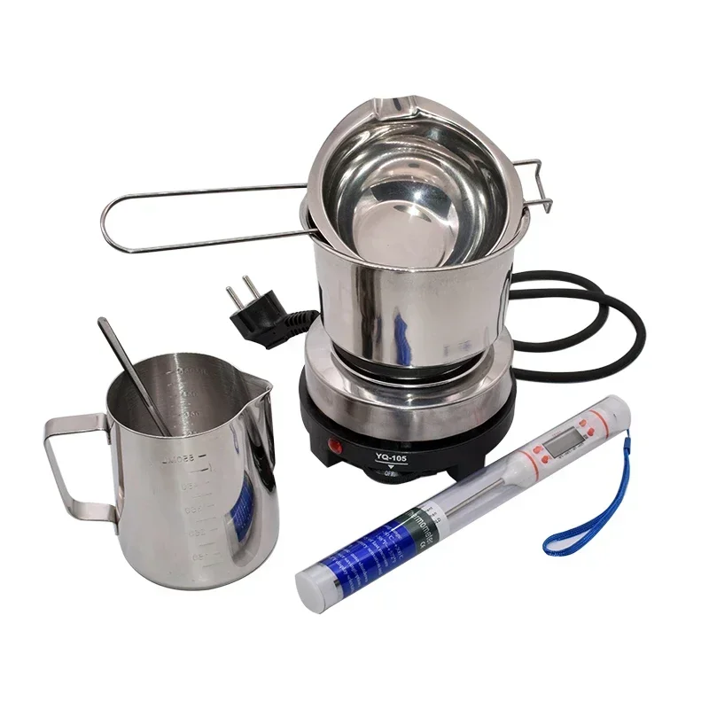 1 Set Electric Heater Beeswax Melting Pot with Stove Candle Making Beeswax Melter Pot Heater Wax Melting DIY Candle