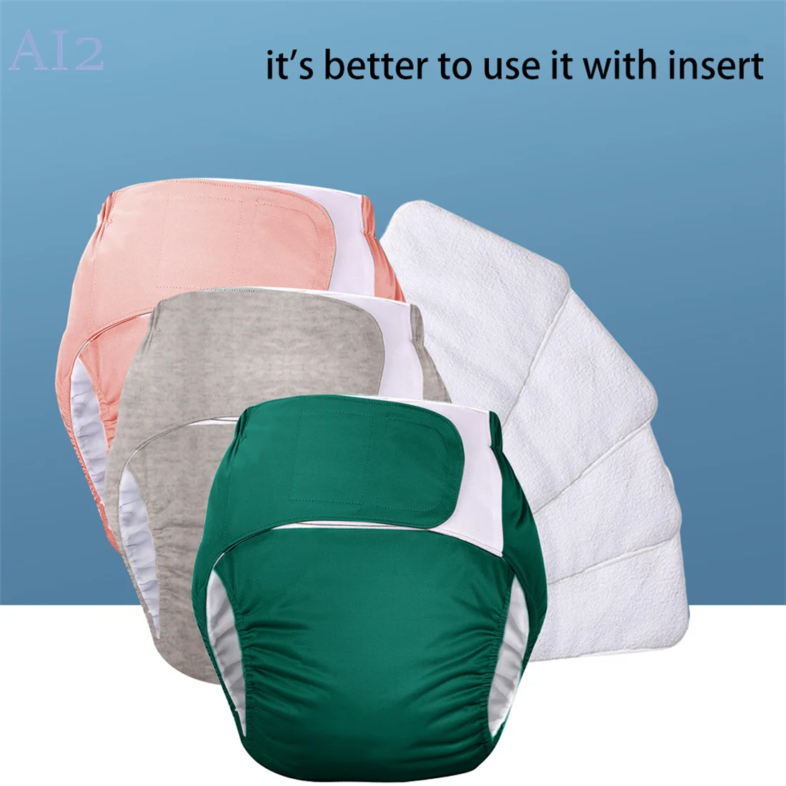 Adult Diaper Pants reusable diapers disposable adult diapers Suede Cloth Waterproof Washable Leakage Adjustable Incontinence Cotton Underwear Diaper Pants Men Women