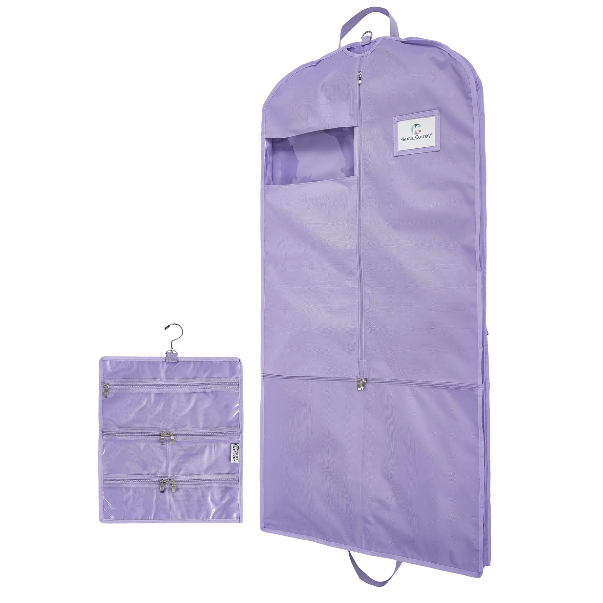 

Waterproof Hanging Garment Bag with Accessory Pocket - 52" Deluxe Garment Bag with Gusset, 4 Pockets and Side Zippers