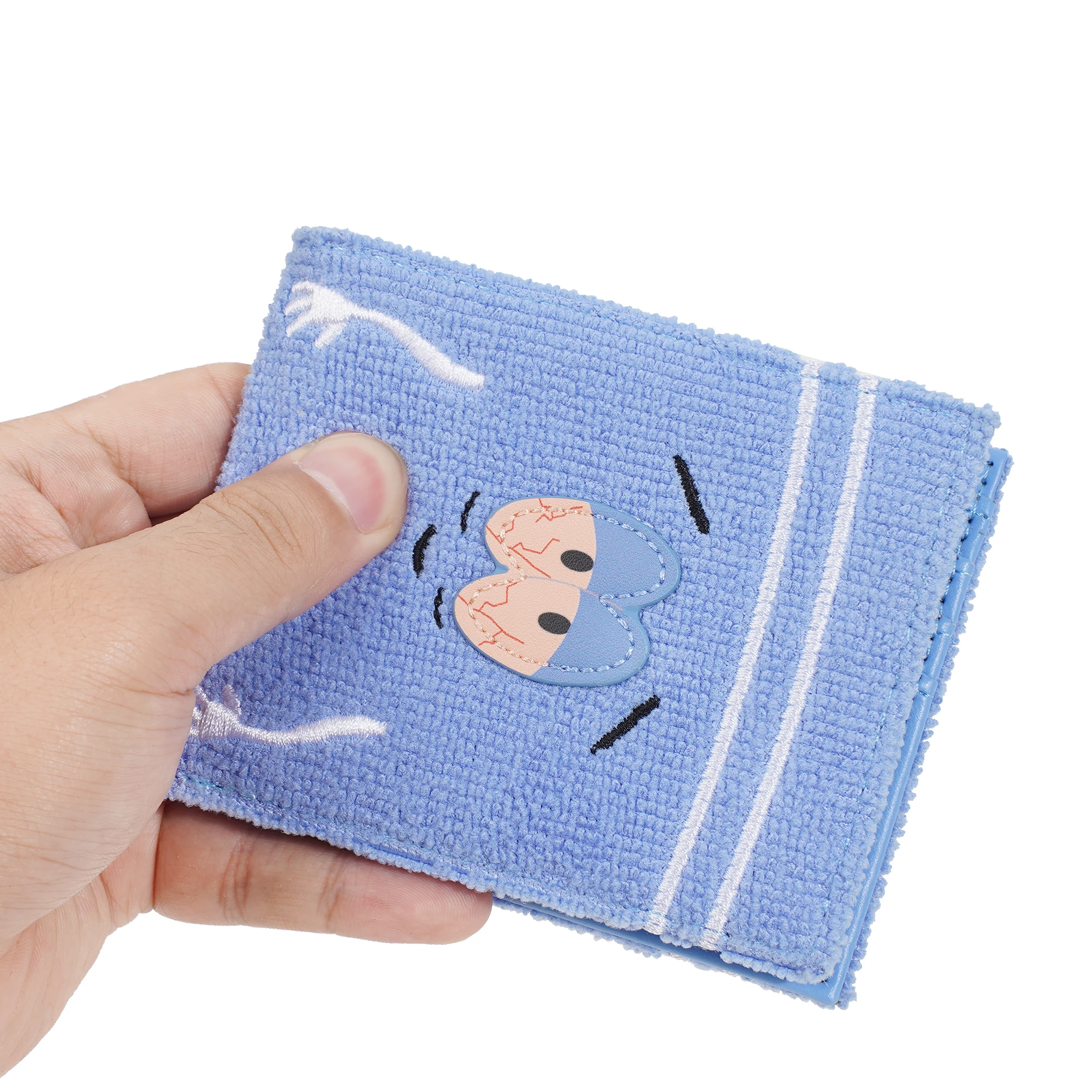 Portafoglio in Peluche a Forma di Cartone Animato per Donne, Superficie Morbida e Soffice con Chiusura a Zip, Portamonete in Pelle PU, Regalo Casual e Carino per Ragazze - immagine 2