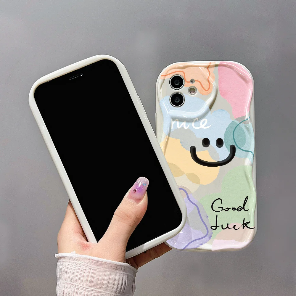 For Galaxy S24 Case Samsung S22 S23 Ultra S20 21 FE A25 A24 A23 A22 A21S Cases Aesthetic Curly Wave Silicone Cover_voghion.com