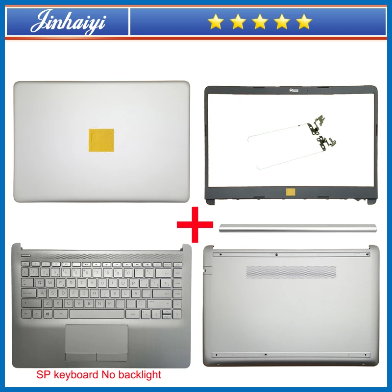

Комплект для HP 14-CF DF 14S-CF CR DK TPN-I130 I135 340 G5, ЖК-дисплей, верхняя крышка, задняя панель, подставка для рук, клавиатура, нижняя крышка, петля