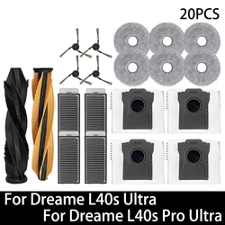 Premium Replacement Parts & Accessories for Vacuum Cleaners: Main Side Brush, HEPA Filter, Mop Cloths, and Dust Bag Set (20PCS)