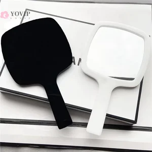 Eyelash Extension Handheld Makeup Mirror Square Makeup Vanity Mirror With Handle Hand Mirror SPA Salon Compact Mirrors