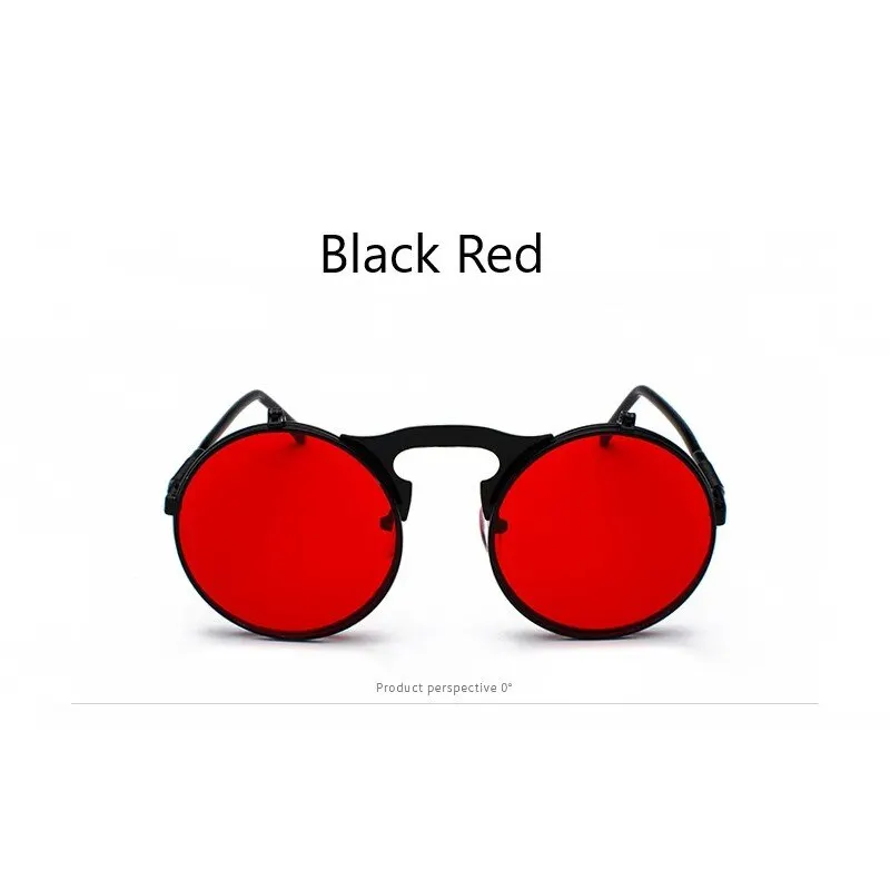 Occhiali da sole polarizzati vintage da uomo e da donna Protezione UV Occhiali da sole in metallo rotondi Steampunk retrò alla moda antiriflesso_voghion.com