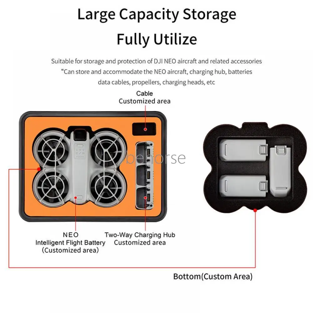 Shock Absorbing Organizer For DJI NEO Drone Exclusive Organizer Waterproof Explosion-proof Carrying Case Drone Accessories