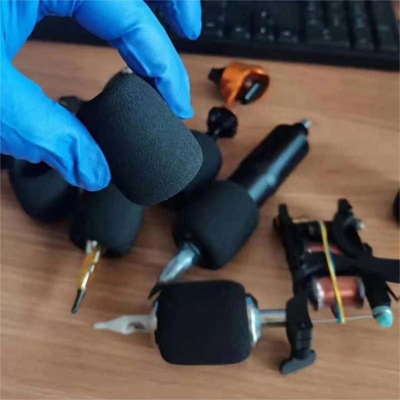1Pcs Memory Foam Tattoo Grip Cover Suitable For 25-30mm Diameter Tattoo Pen Machine Cover Sponge Damping Tattoo Accessory