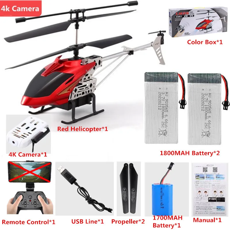 rc helicopter big size 50CM 4K HD Camera WIFI FPV RC Helicopter For Kids 3.5CH Alloy Height Setting Remote Control Helicopter Aircraft Adult Boy Toy cute RC Helicopters RC Helicopters