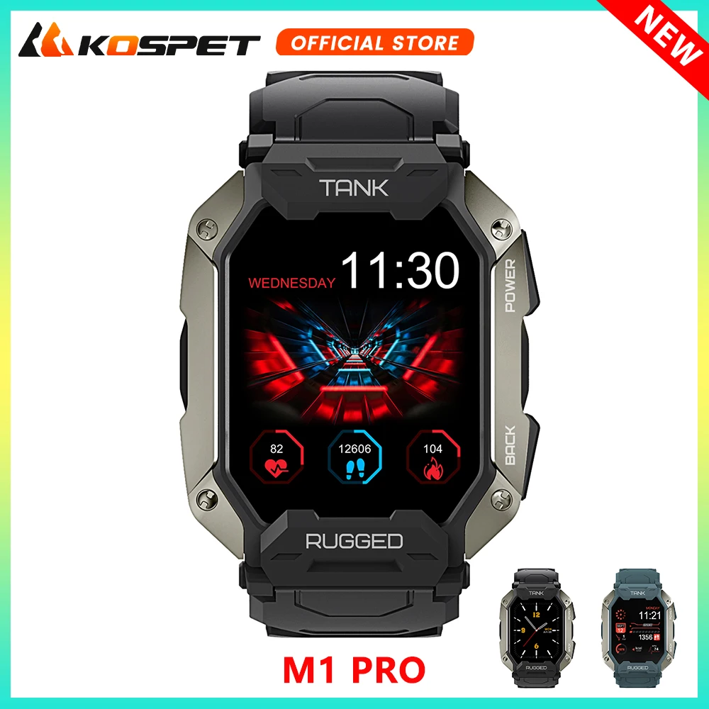 KOSPET Tank T2 Smart Watch For Men Bluetooth Call AMOLED AOD Smartwatch  Fitness Tracker 70 Sport Modes Men's Waterproof Watches - AliExpress