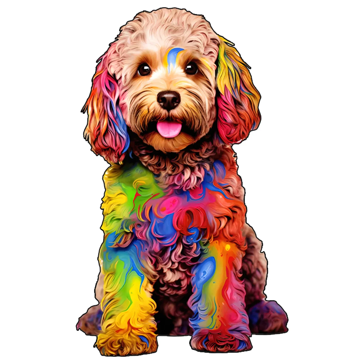 Dog Wooden Jigsaw Puzzles Art Unique Butterfly Animal Shaped Puzzle Diy Intelligent Game for Adults Kids Family Home Decor 4