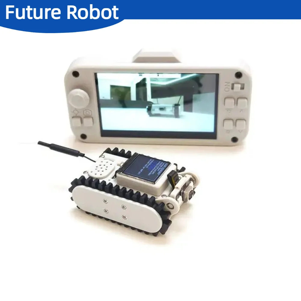 Pipeline Inspection Wireless Video RC Car Track Robot with Camera Maker Teaching ESP32 Scanning Code Networking DIY Program Toys