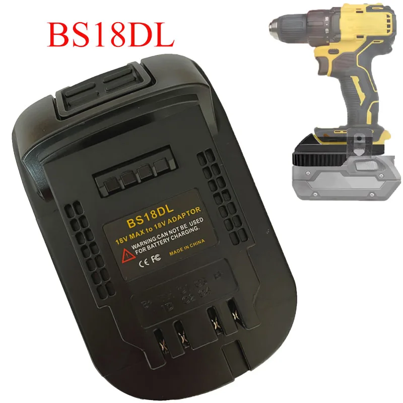 Batteriekonverter-Adapter für Bosch 18 V Lithium-Batterien BS18DL Batterieadapter für Dewalt 18 V/20 V Li-Ion Akku-Elektrowerkzeuge