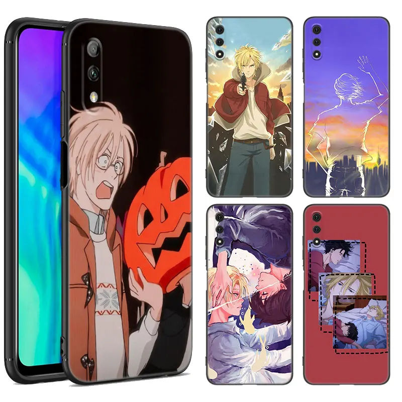 Anime Banana Pesce Cassa Del Telefono Per Huawei Y6 Y7 Y9 Prime Y5 Lite 2018 2019 Y5P Y6P Y6S Y7A Y7P Y8P Y8S Y9A Y9S Tpu Nero Della Copertura