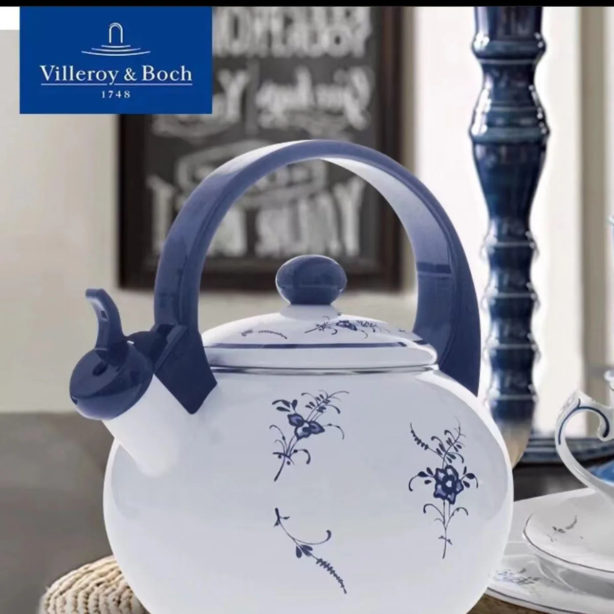 Old Luxembourg Classic Series Electric Kettle Blue and White Porcelain Tea Kettle luxembourg