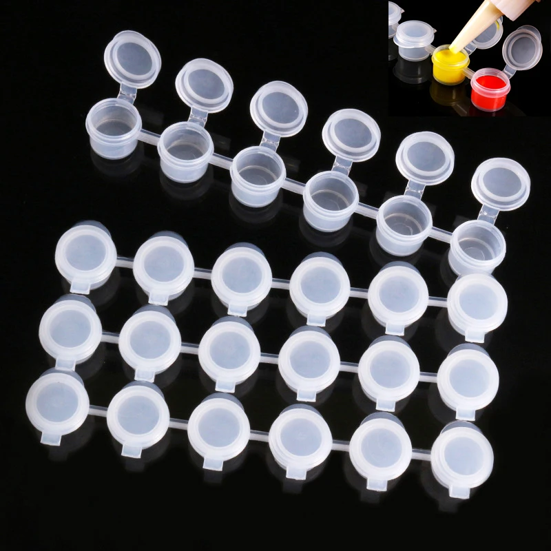 30 Pcs 2ml Empty Joint Pigment Box Watercolour Oil Paint Acrylic Plastic Boxes Fine Art Paint Dispenser Boxes paint container