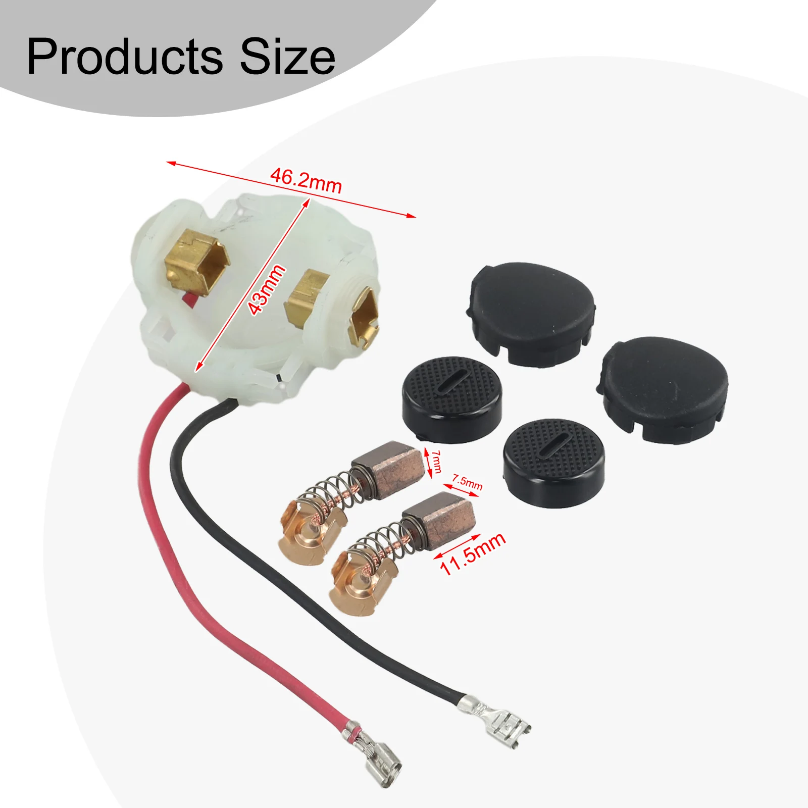 7pc Carbon Pinsel Halter Power Tool Acc Metall Abdeckung Für Makitas BGA450 BGA452 DGA452 BGD800 BGD801 BJS101 BJS160 BGA402 DGA452REF – Detail 2
