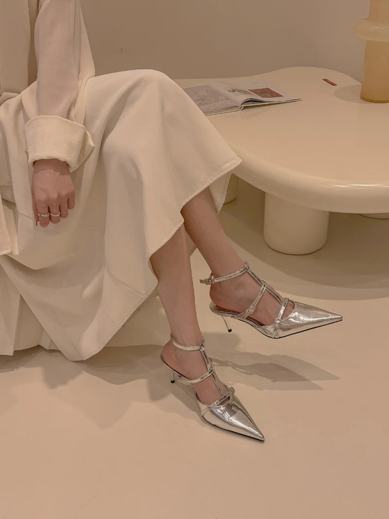 

Spring New Gold Silver Pumps Women Fashion Pointed Ladies Elegant Thin High Heel Hollow Out elegant woman heeled shoes sexy 2023