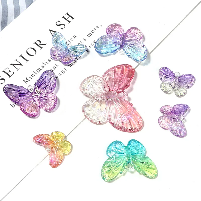 Fluttering 2 Carved Serpentine Butterfly Beads | 15x19x5mm-19x21x5mm | Green main image 1