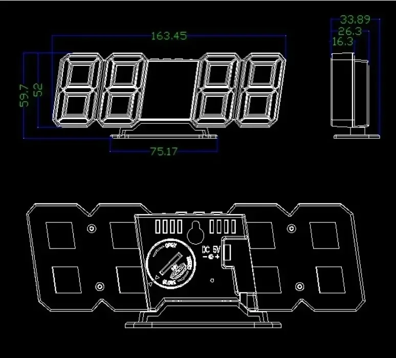 Digital Wall Clock Desk Watches Electronic Alarm Modern Home Decoration for Bedroom Decor Interior Led Table Clocks Living Room