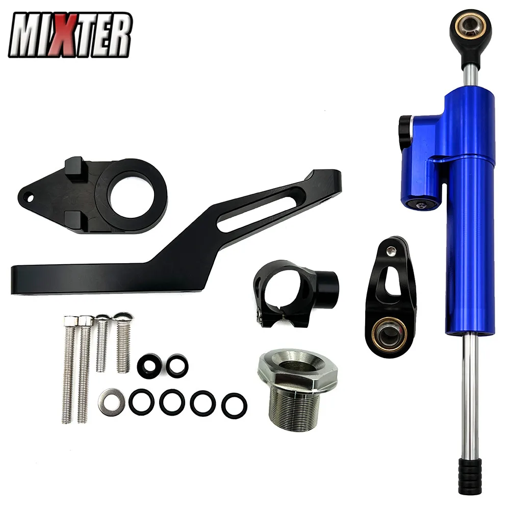 Motorcycle Steering Damper Stabilizer & Bracket Mount Kit For