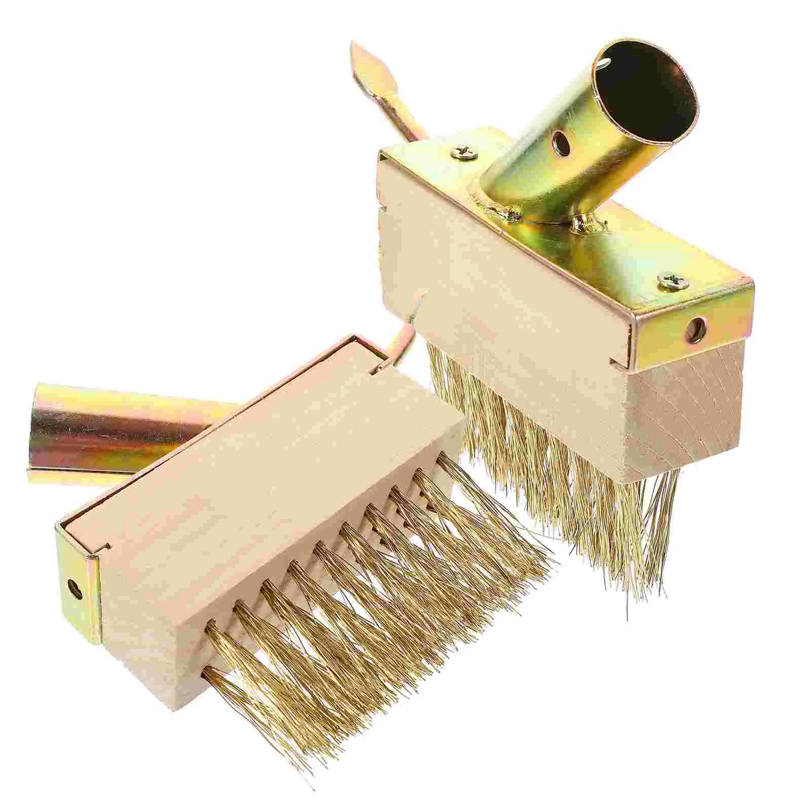 2PCS Steel Wire Weeding Brush Wooden Handle Weeding Brush Ground Crack Removing Gardening Tool for Garden