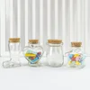 6pcs Cute Glass DIY Bottles Storage Food Grade Jars Container with Cork Stopper Fill Letter Drifting Star Ideas Crafts Vials 6