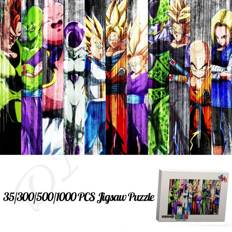 High Quality Wooden Jigsaw Puzzles Japanese Anime Dragon Ball Mian Characters 35 300 500 1000 Piece Puzzles Toys and Hobbies