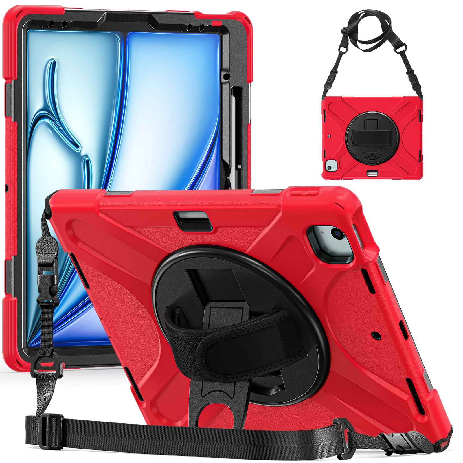 Enhanced Tablet Cover with Hand and Shoulder Armor Case