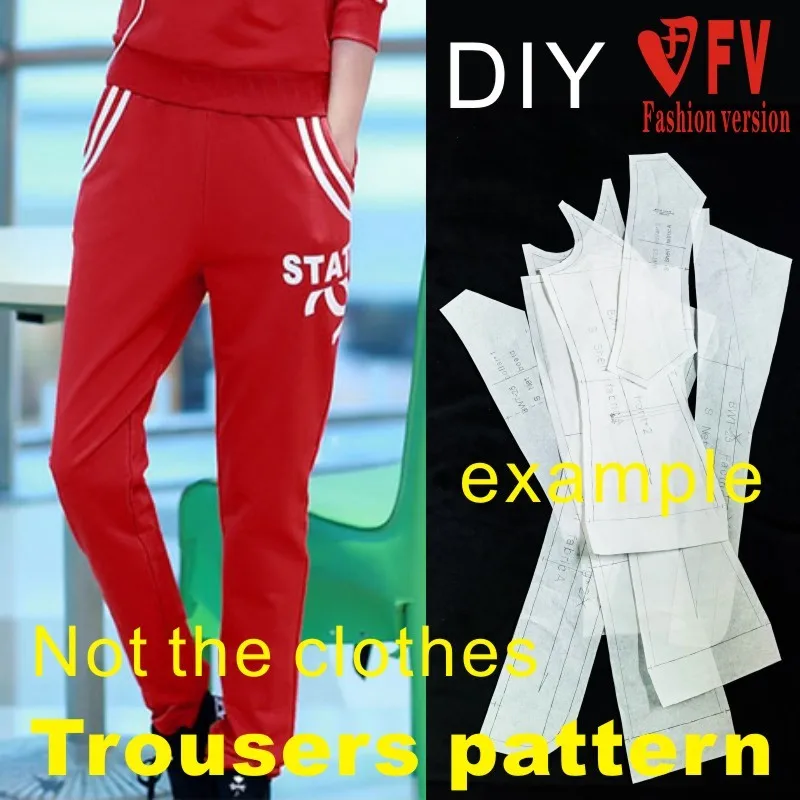 Pants sewing pattern The trousers pattern(Not the pants) elastic Motion pants BCK-31