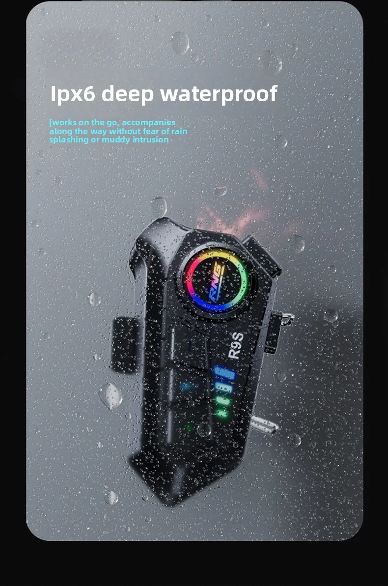 Helmet wireless Bluetooth headset with a range of 500 meters for two-way communi