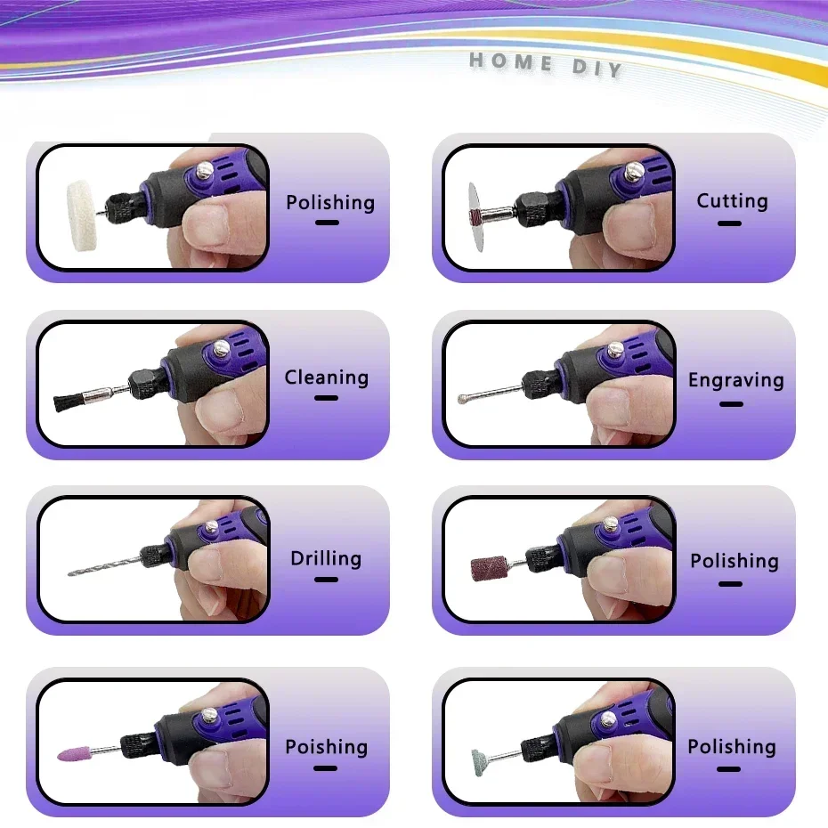Cordless Rotary Tool Grinder Electric Drill 3Speed Adjustable Engraving Pen Cutting Polishing Drilling With HOME DIY Accessories 4