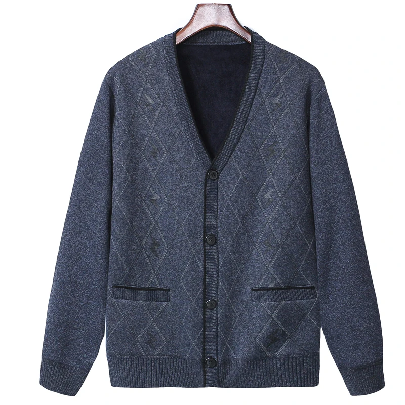 

Outerwear Winter Men Casual Button-down V Neck Long Sleeve Knitting Cardigans For Mens 2023 Spring Leisure Loose Knit Cardigans
