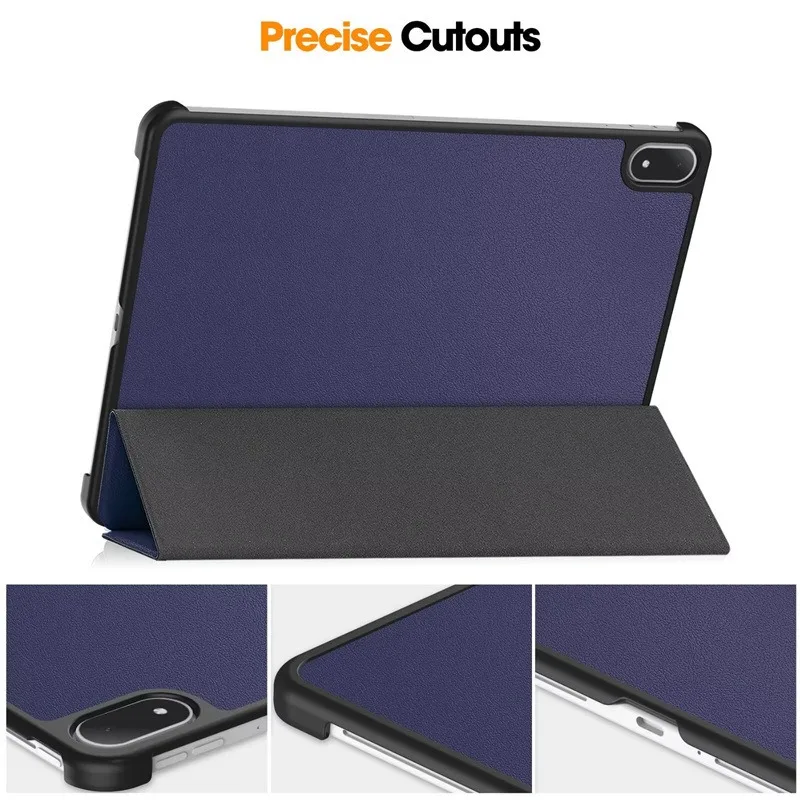 Tri-folding PU Leather Hard Stand Smart Cover, 13.2-inch