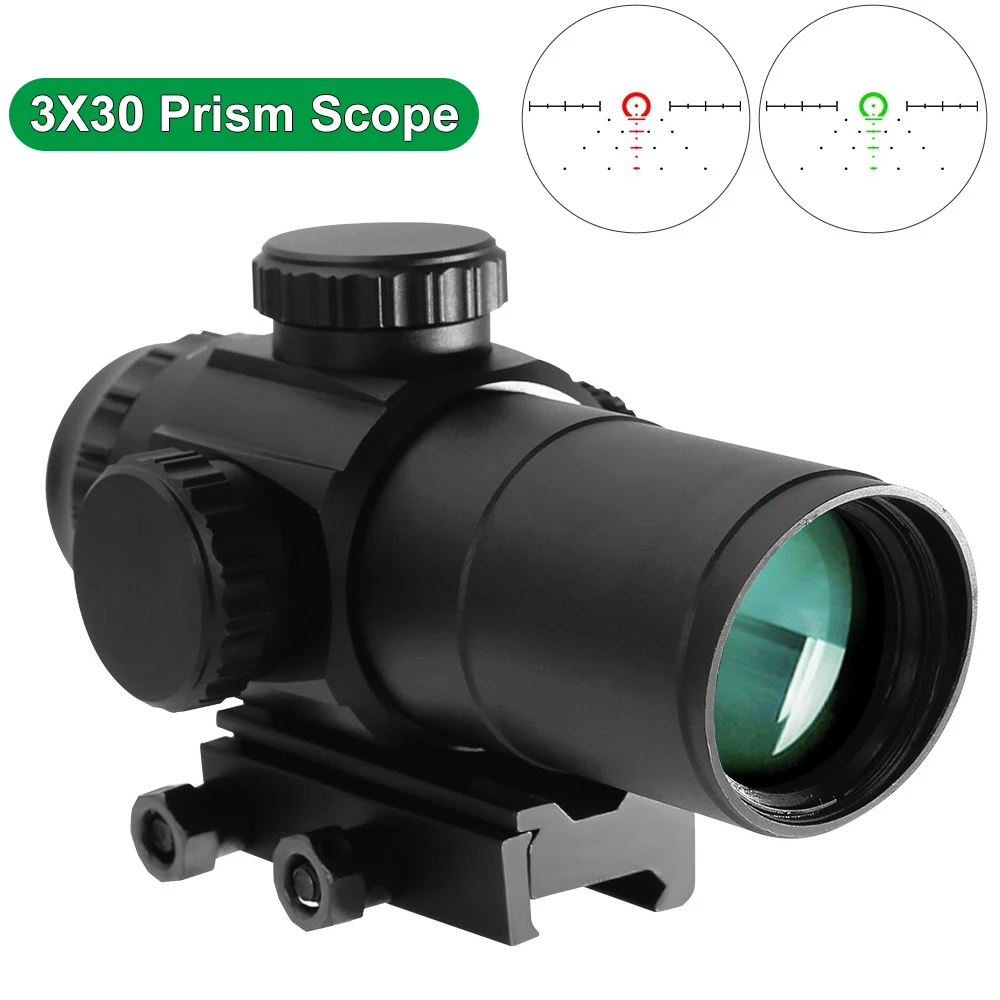 1-6x24 Rifle Scope With Red/Green Illumination - LPVO Hunting Optics With BDC Reticle & 30mm Mounts