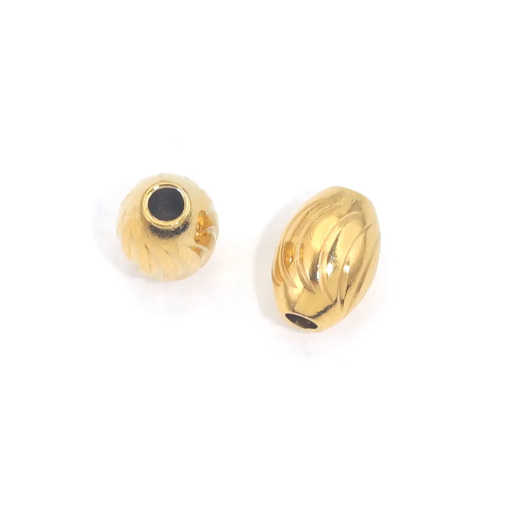 10 stücke Runde Oval Perlen Edelstahl Spacer Taille Perlen Für Armband DIY Perlen Für Charms Schmuck Machen Armbänder Lose perlen – Detail 4
