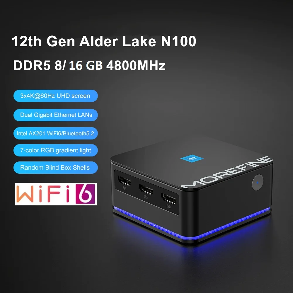 12th Gen Mini PC Intel N100 Alder Lake Quad Core 8G/16G 4800Hz DDR5 Windows  11 Dual RJ45 LAN Firewall Router 4K Gaming Computer - AliExpress