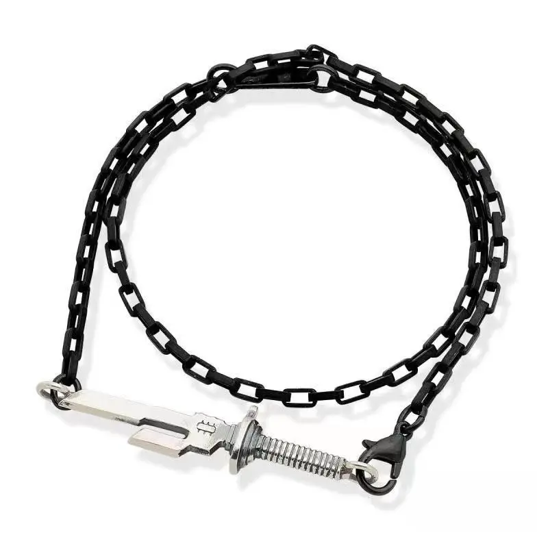 Anime Fushiguro Toji Cosplay Necklace Unisex Sword Spear of Tianri Knife Pendant Choker Jewelry Accessories Gifts
