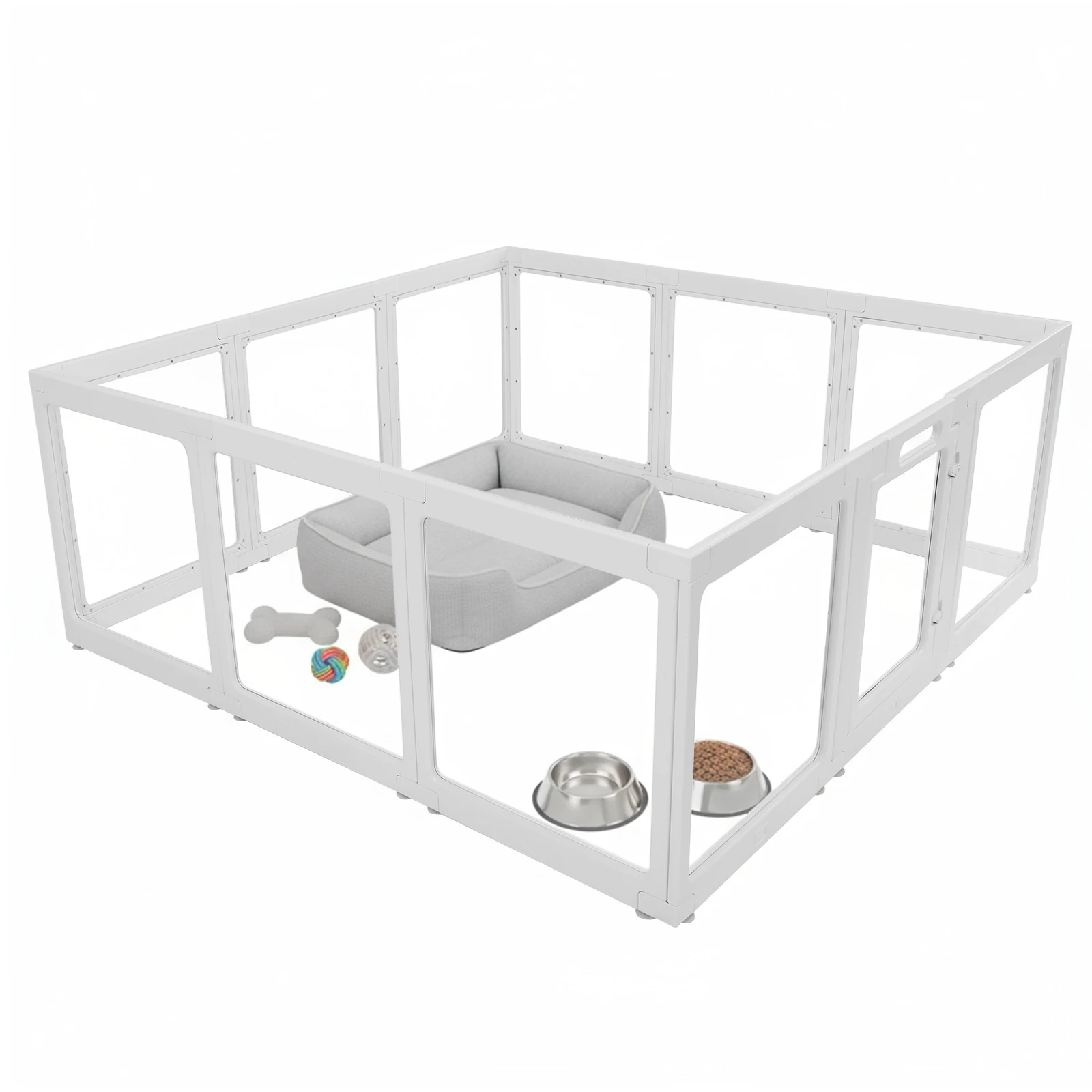 Clear Acrylic Puppy Playpen Easy Assemble Pet Pen for Puppy (12pcs 150*150cm)