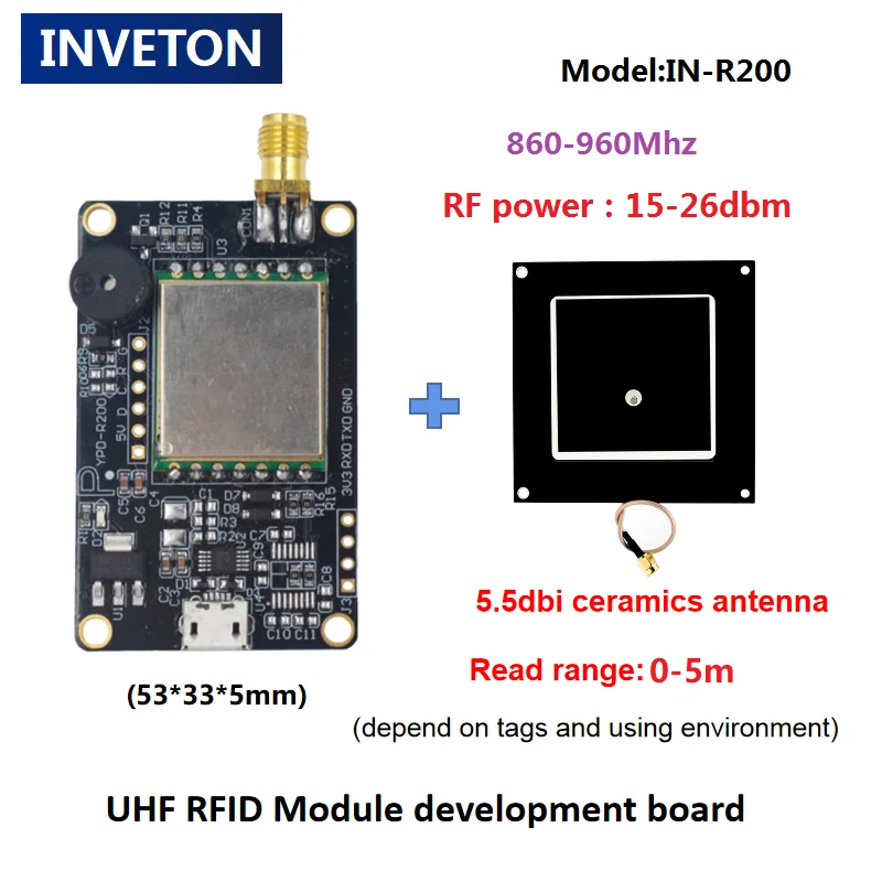 R200 Chip Desktop UHF RFID Reader 0-8m Long range UHF RFID Module