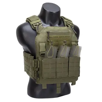 1000d Nylon Chaleco Tactico Vest Ranger-Green Tactical Gear 25x30cm Plate Carrier Molle Tactical Vest for Outdoor Hunting 6