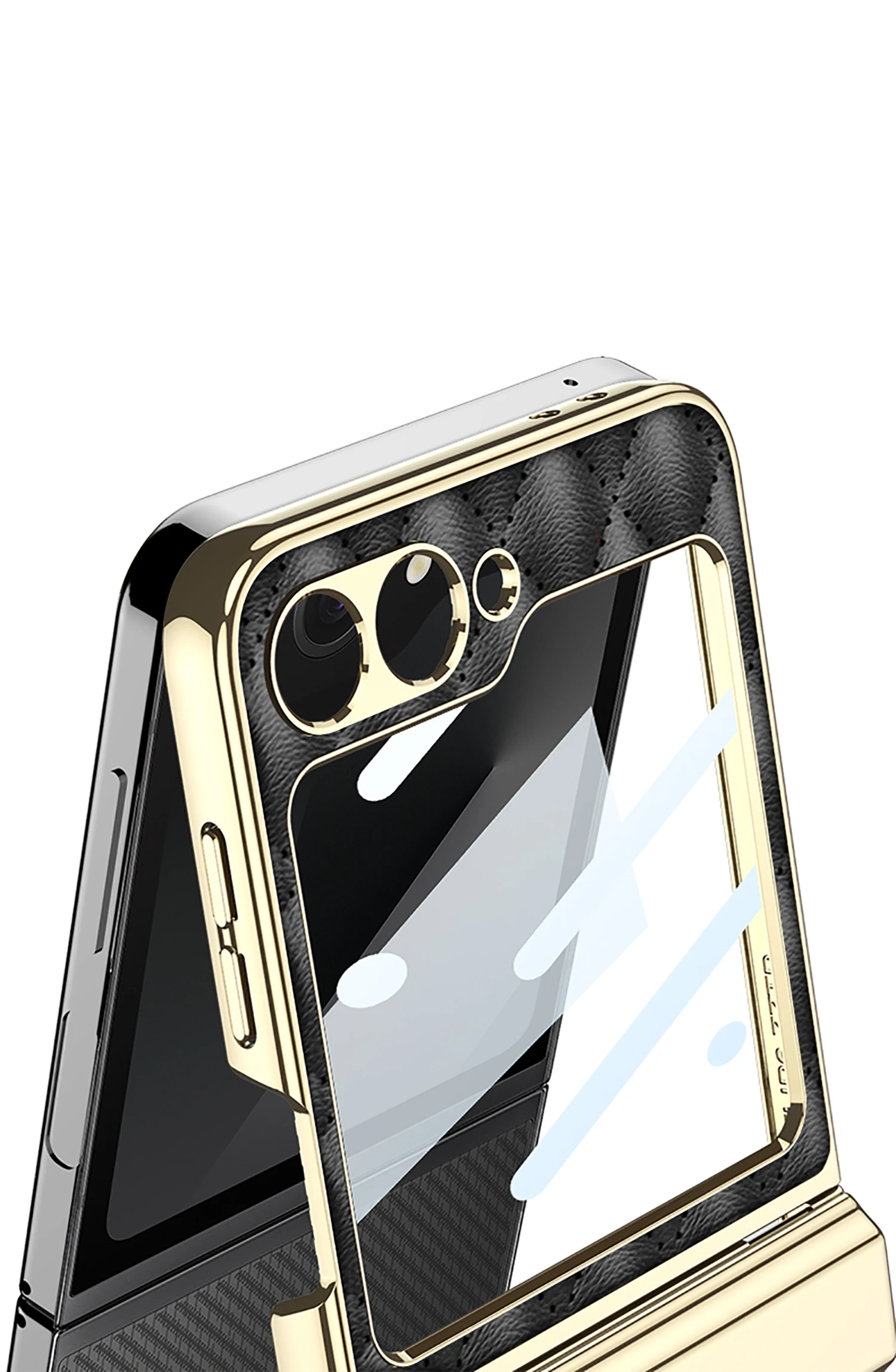 Diamond Leather Ring Holder Case For Samsung Galaxy Z Flip 6 Magnetic Hinge Scre