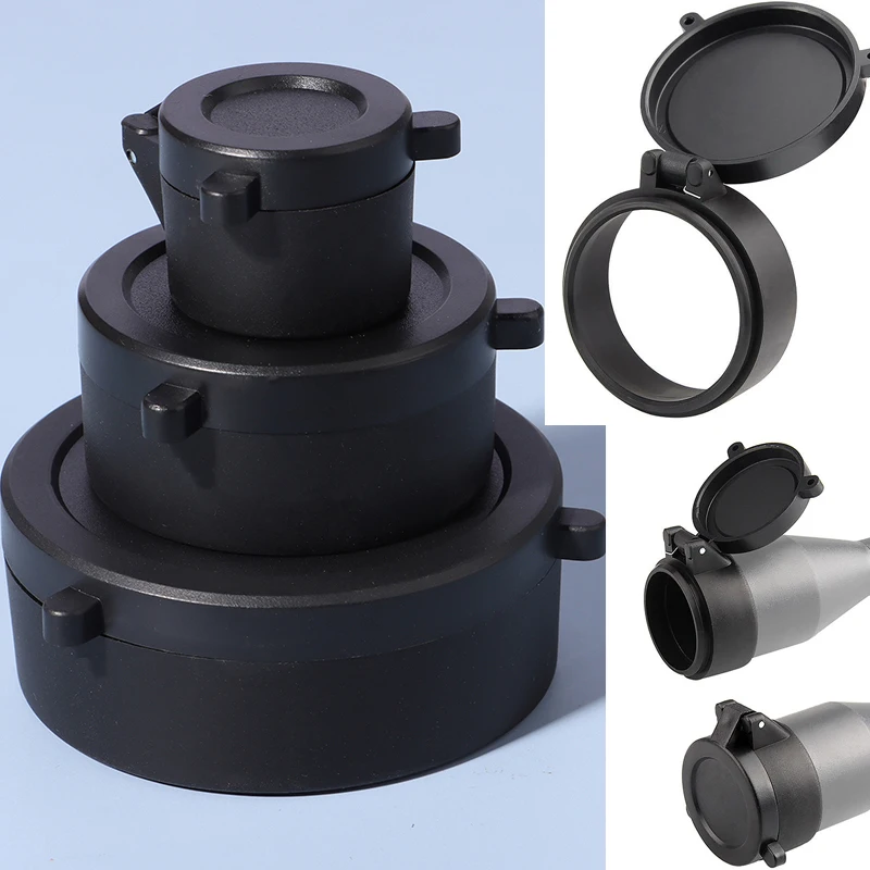 Rifle-Scope Hunting Aiming Optic Lens Covers Telescopic Flip Up Spring ...