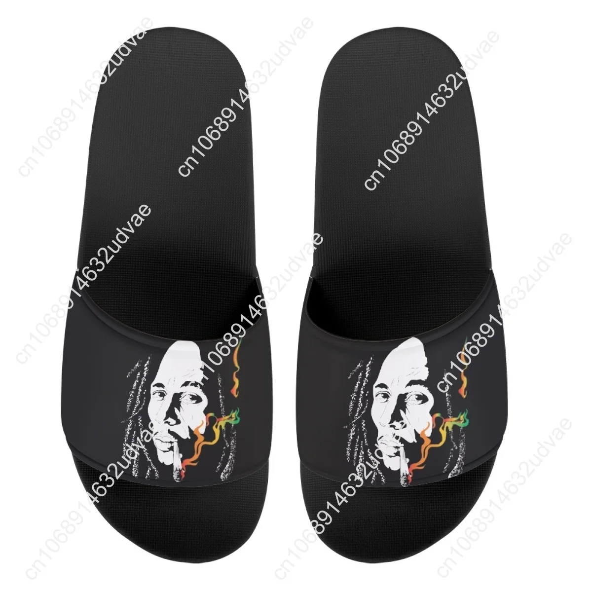 Bob-Marley Jamacia Reggae Print Men, Soft OligHome Floor Slides, Unisex Flip Flops, Wear Resistant Slippers, Slippers